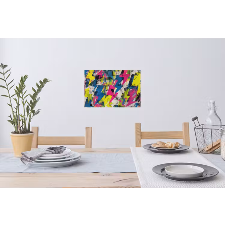 Bliksemschichten - Patroon - Marmer - Kleuren Muursticker klein -eettafel