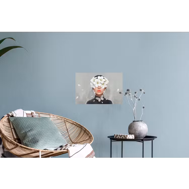 Lelies - Portret - Wit Muursticker klein -plant