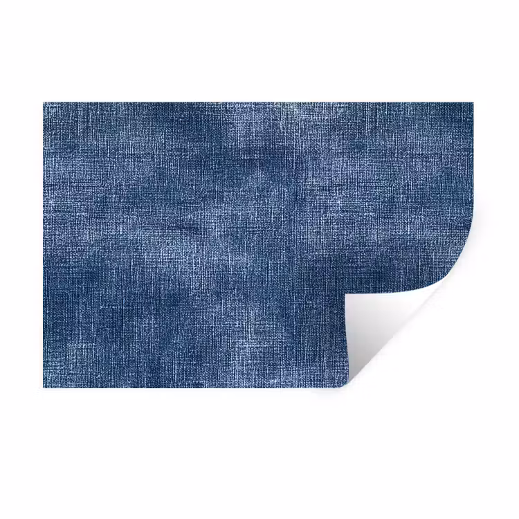 Linnen - Textuur - Patroon - Denim - Rustiek Muursticker klein 286 -3d