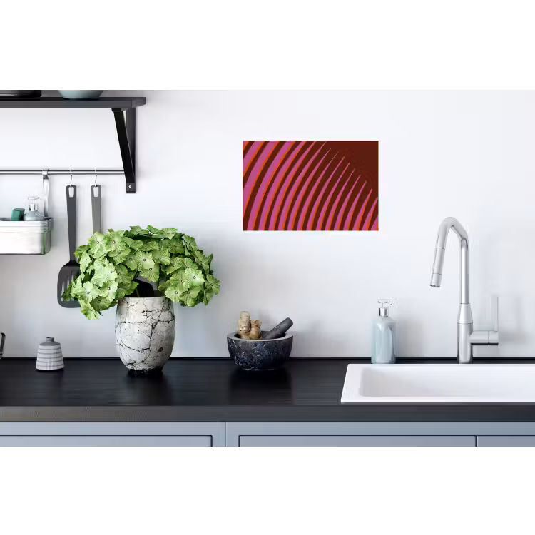 Lijnen - Rood - Beweging Muursticker klein -keuken