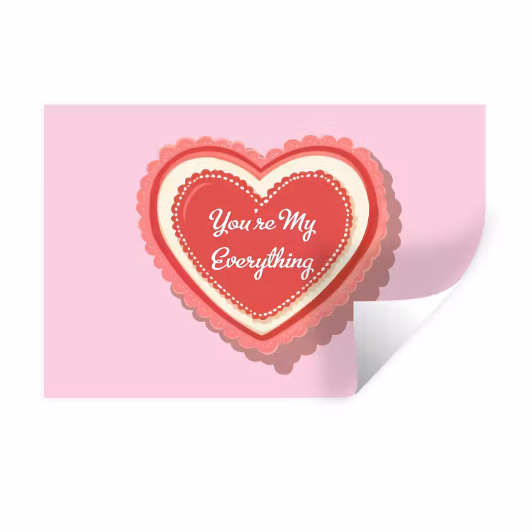 Liefde - Hart - Valentijn Muursticker klein -3d