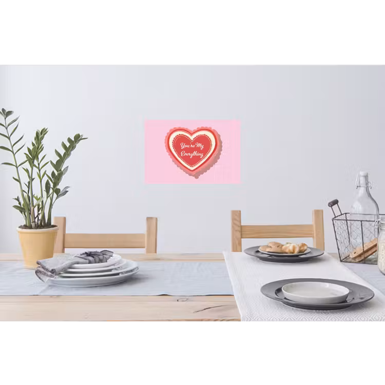 Liefde - Hart - Valentijn Muursticker klein -eettafel