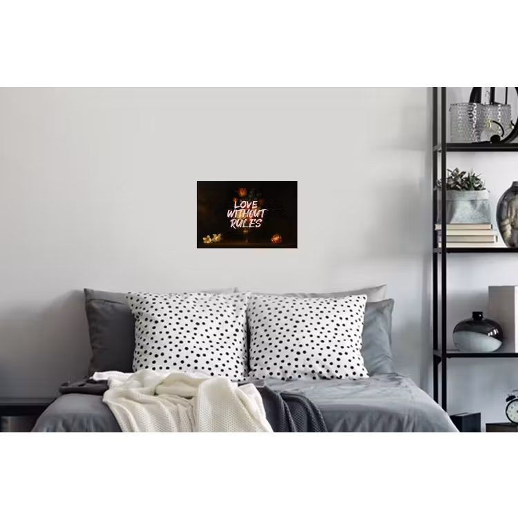 Liefde - Modern - Bloemen Muursticker klein -slaapkamer