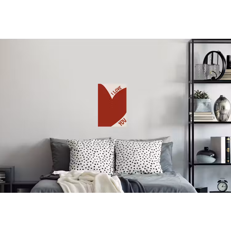 Loveyou - Rood - Hart Muursticker klein -slaapkamer