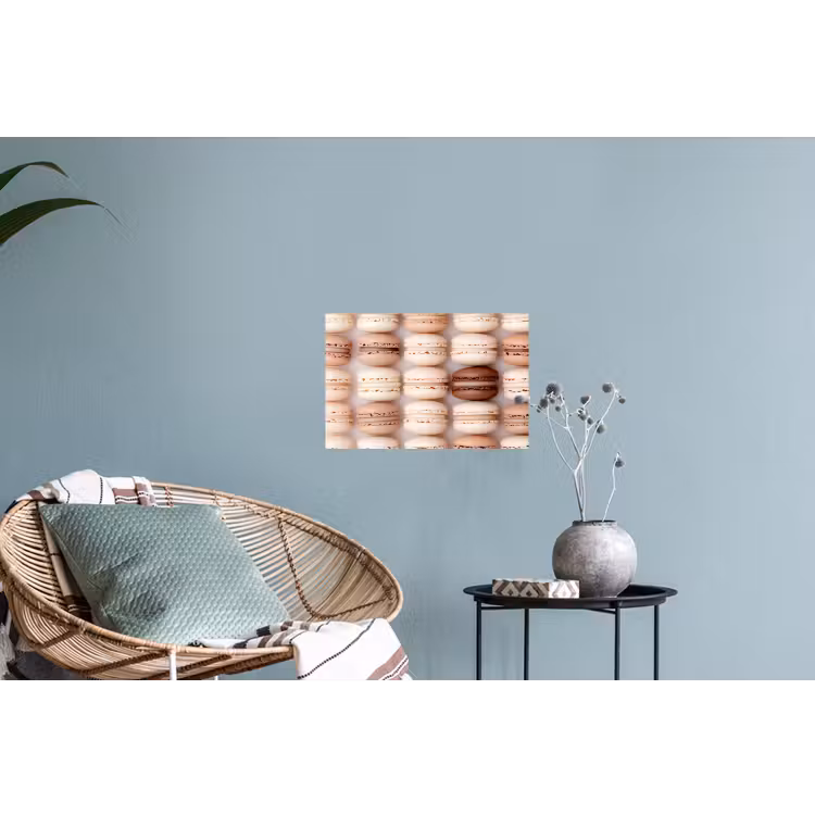 Macarons - Beige - Bruin Muursticker klein -plant