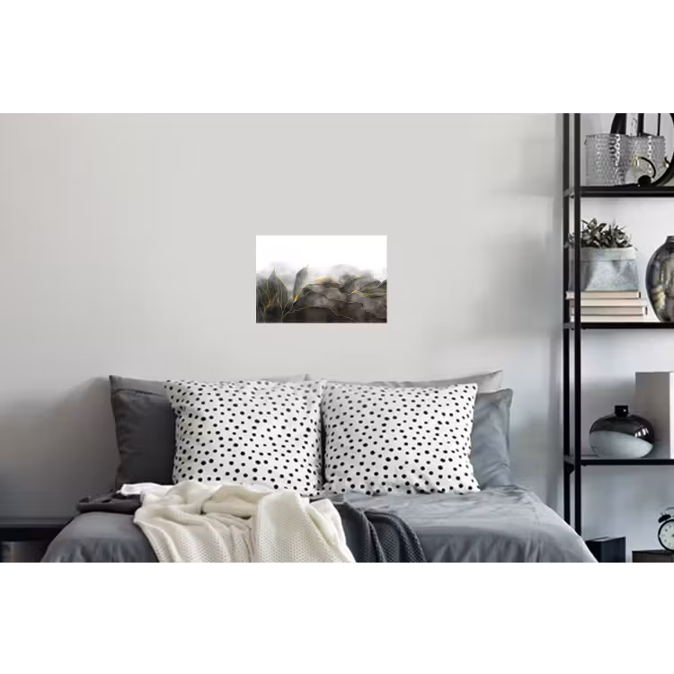 Marmer - Zwart - Goud - Luxe - Marmerlook Muursticker klein -slaapkamer