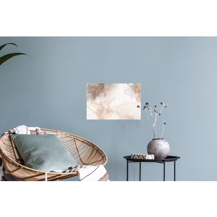 Marmer - Bruin - Gouden Muursticker klein -plant