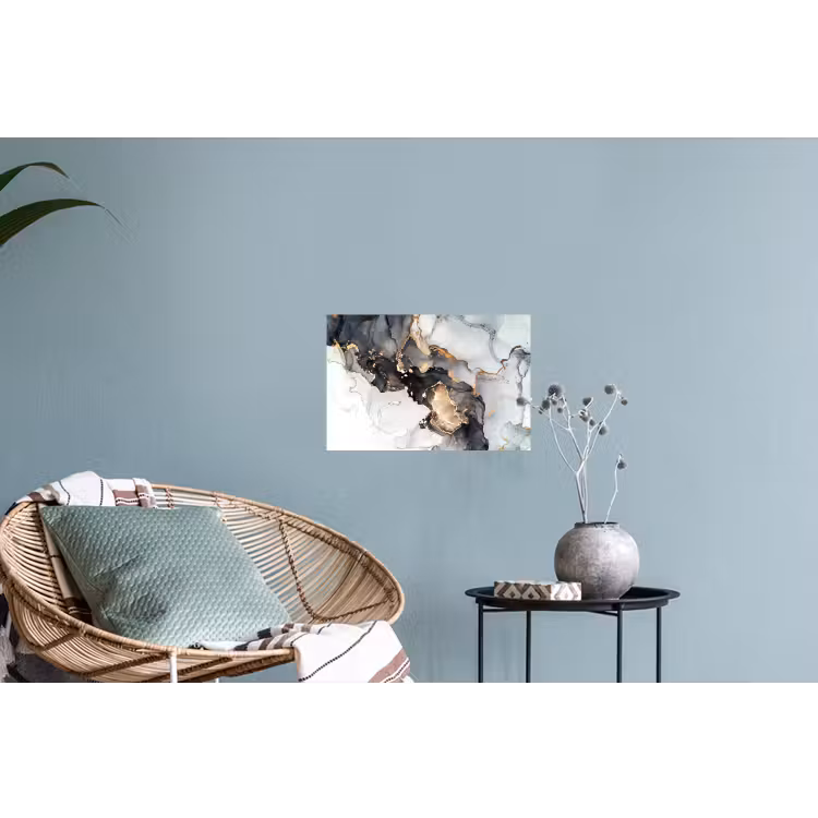 Marmer - Goud - Abstract - Zwart Wit - Luxe Muursticker klein -plant