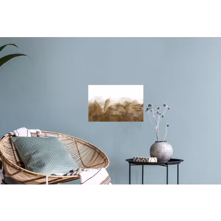 Marmer - Goud - Bruin - Textuur - Marmerlook Muursticker klein -plant