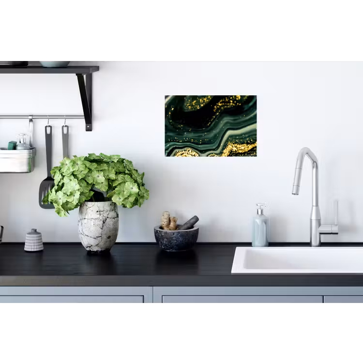 Marmer - Goud - Glitter - Groen - Marmerlook - Luxe Muursticker klein -keuken