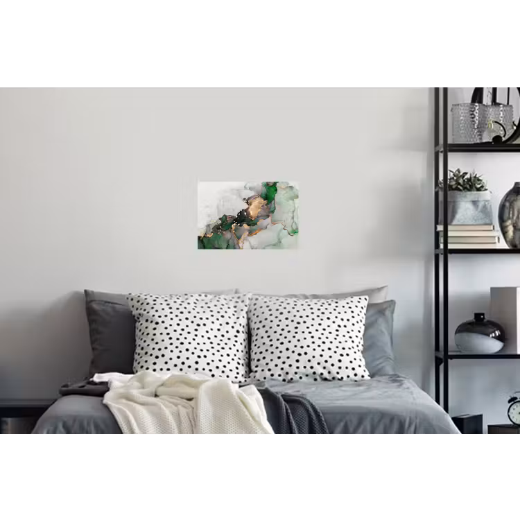 Marmer - Goud - Groen - Luxe Muursticker klein -slaapkamer