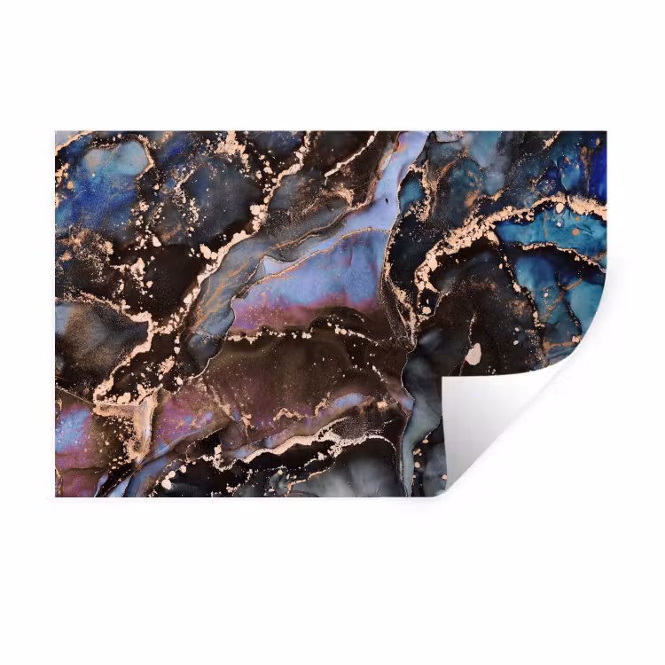 Marmer - Goud - Rosé Muursticker klein -3d