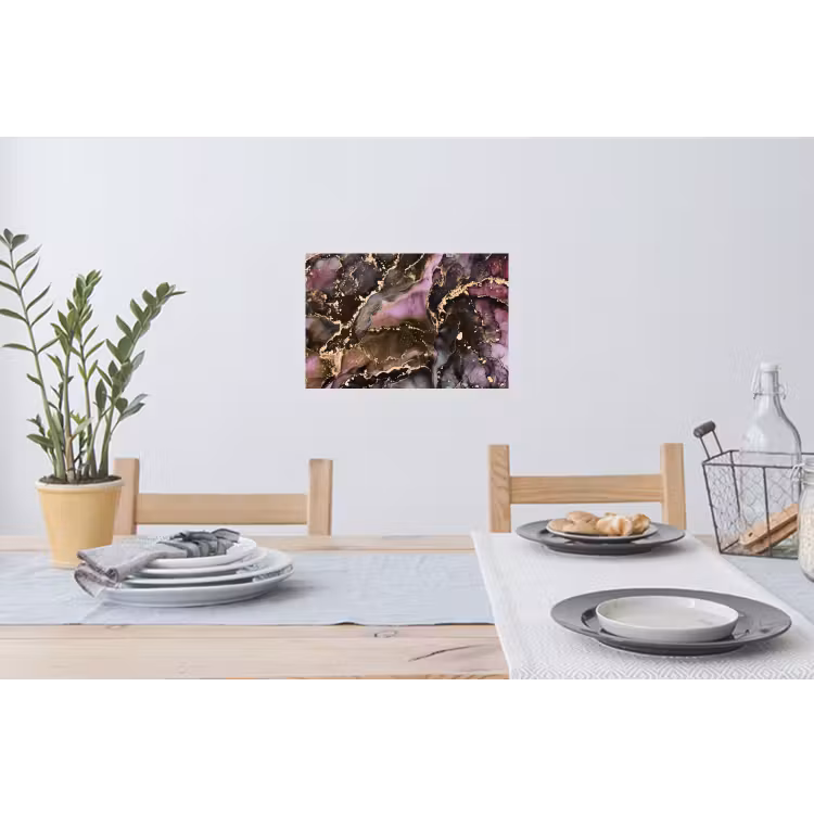 Marmer - Gold - Steen - Abstract Muursticker klein -eettafel