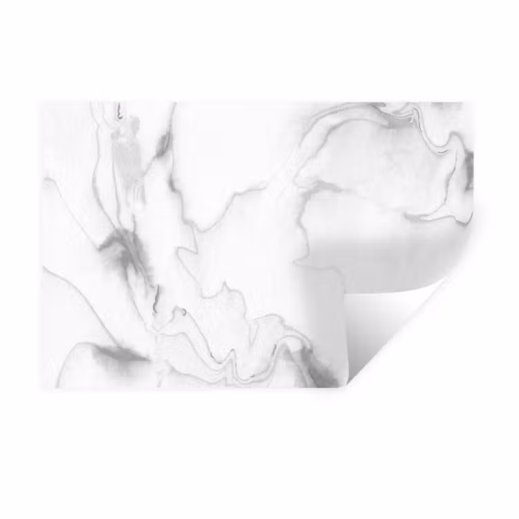 Marmer - Grijs - Wit - Abstract - Marmerlook Muursticker klein -3d