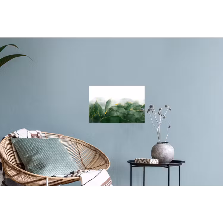 Marmer - Groen - Luxe - Goud - Marmerlook Muursticker klein -plant
