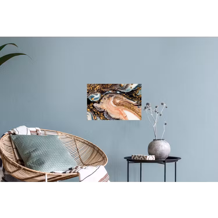 Marmerlook - Goud - Zwart - Glitter - Chic Muursticker klein -plant