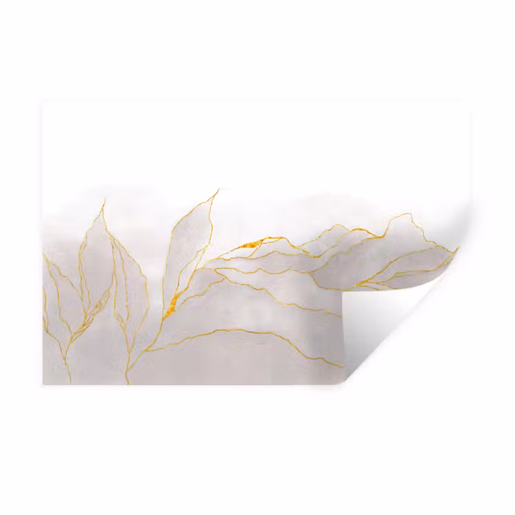 Marmerlook - Grijs - Goud - Chic - Marmer Muursticker klein -3d