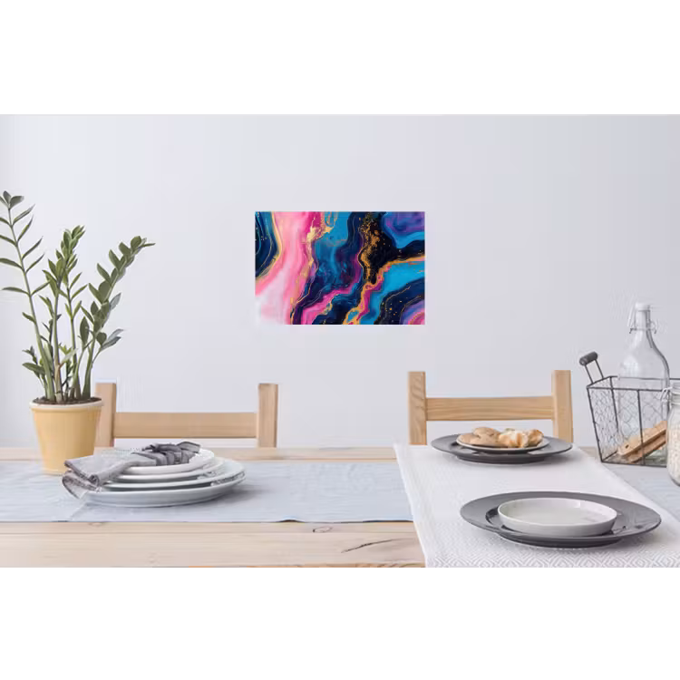 Marmer - Modern - Goud Muursticker klein -eettafel