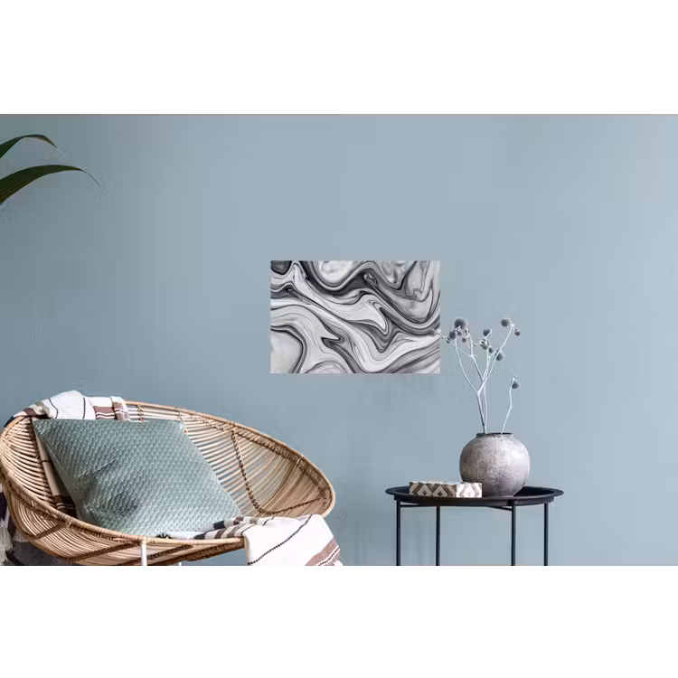Marmer - Patronen - Grijs - Marmerlook - Zwart Muursticker klein -plant