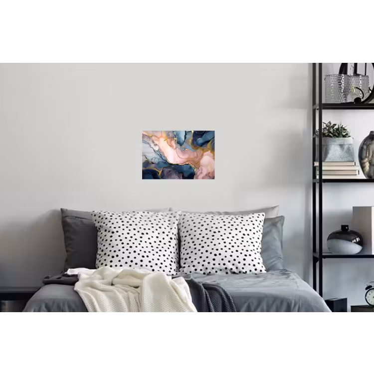 Marmer - Roze - Blauw Muursticker klein -slaapkamer