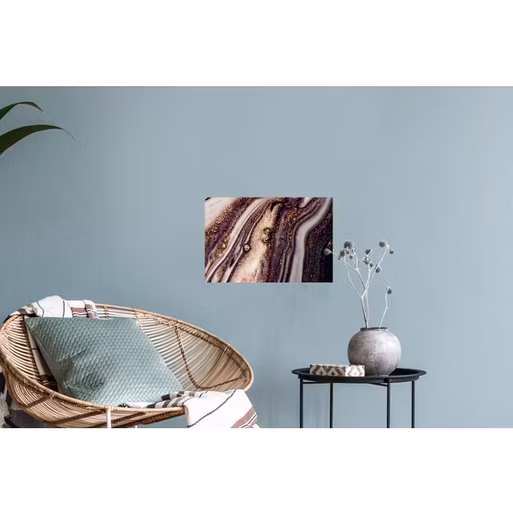 Marmer - Roze - Goud - Glitter - Marmerlook Muursticker klein -plant