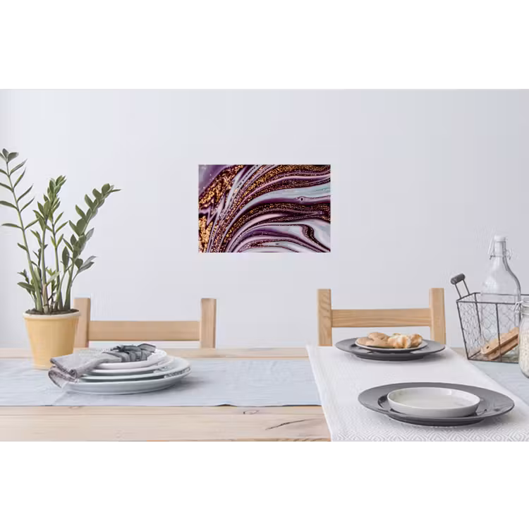 Marmer - Roze - Goud - Glitter - Marmerlook - Luxe Muursticker klein -eettafel