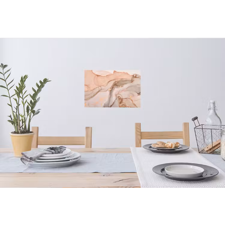 Marmer - Roze - Rosé Muursticker klein -eettafel