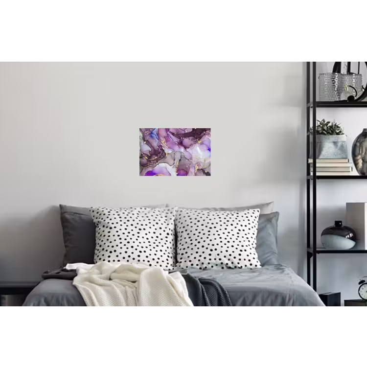 Marmer - Roze - Paars - Gold Muursticker klein -slaapkamer