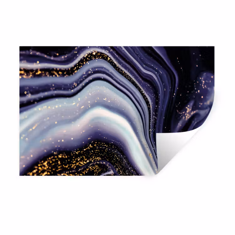 Marmer - Paars - Luxe - Marmerlook - Glitter Muursticker klein -3d