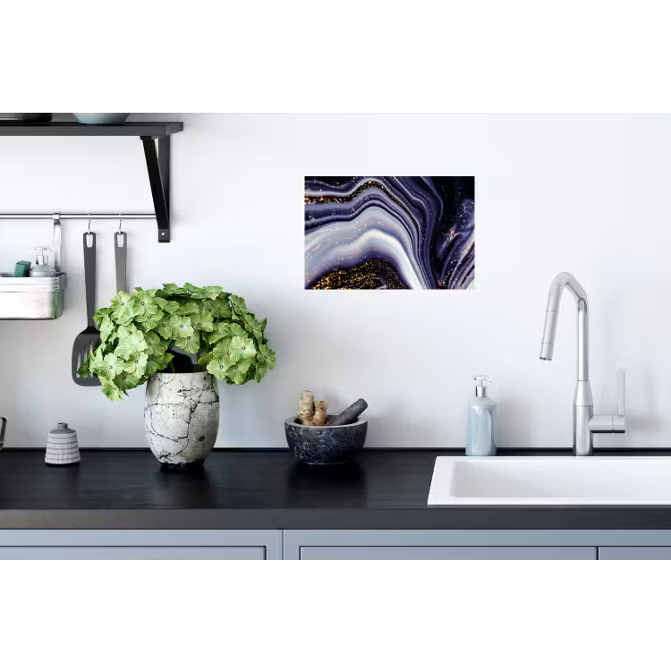 Marmer - Paars - Luxe - Marmerlook - Glitter Muursticker klein -keuken