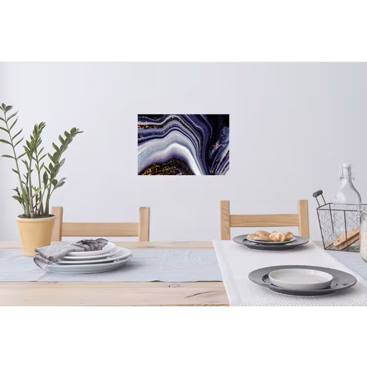 Marmer - Paars - Luxe - Marmerlook - Glitter Muursticker klein -eettafel