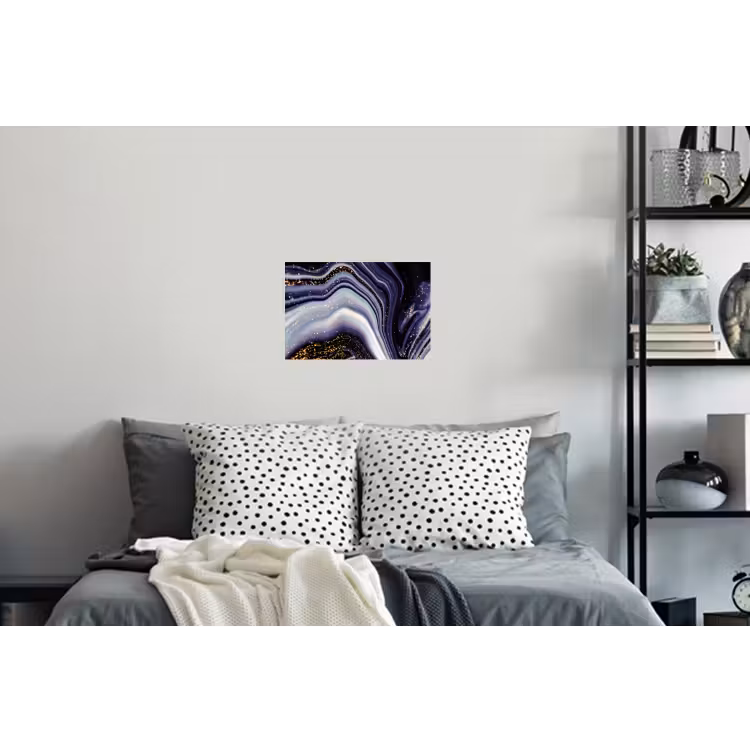 Marmer - Paars - Luxe - Marmerlook - Glitter Muursticker klein -slaapkamer