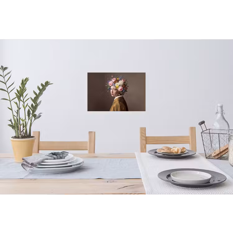Meesterwerk - Modern - Kleurrijk Muursticker klein -eettafel