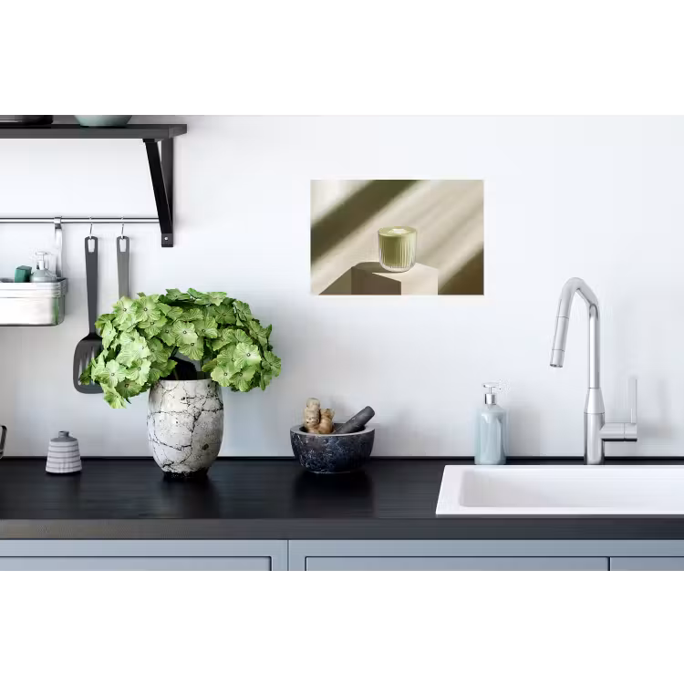 Matcha - Glas - Groen - Minimalistisch Muursticker klein -keuken