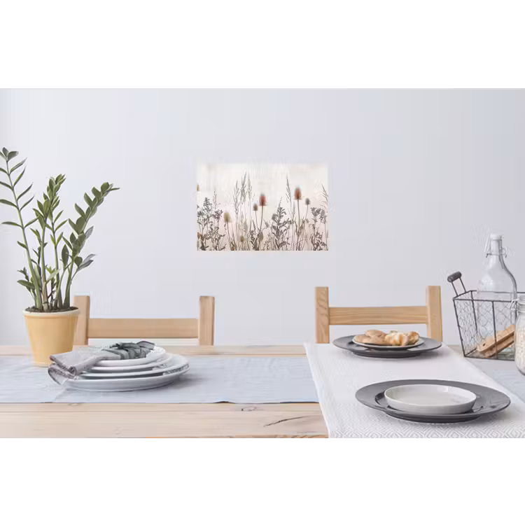 Weidebloemen - Design - Sepia Muursticker klein -eettafel