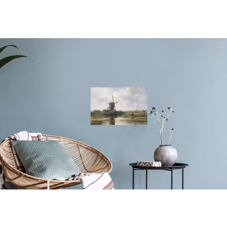 Molen - Willem Roelofs - Oude meesters - Kunst Muursticker klein -plant