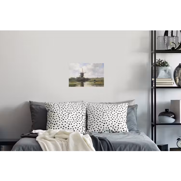 Molen - Willem Roelofs - Oude meesters - Kunst Muursticker klein -slaapkamer