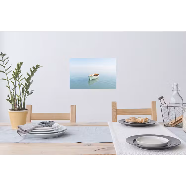 Minimalistisch - Boot - Zee Muursticker klein -eettafel