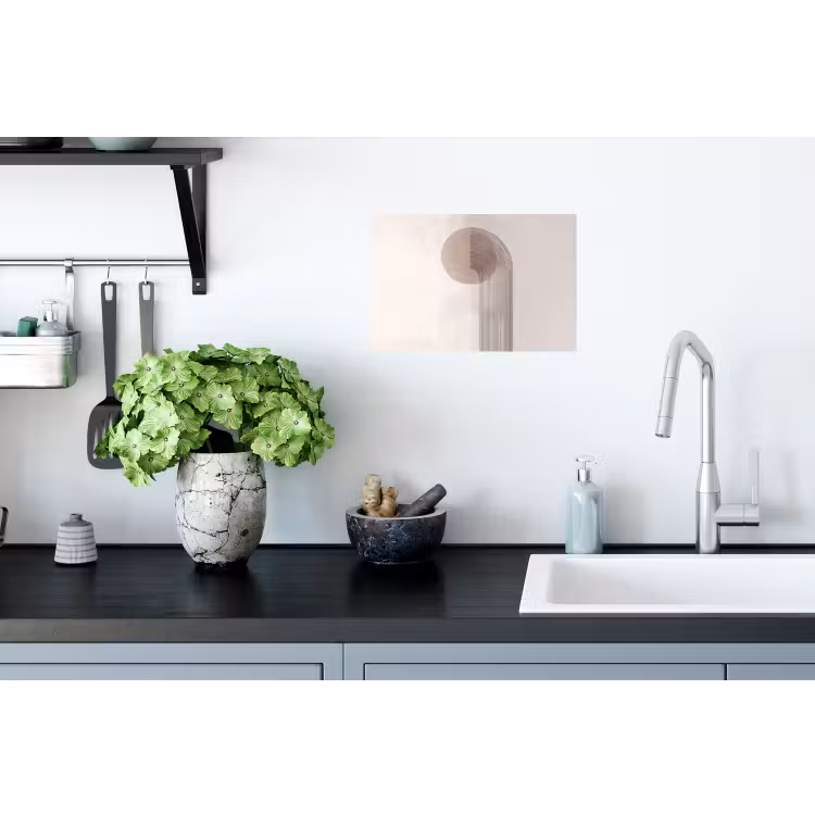 Minimalistisch - Cirkel - Lichtgrijs Muursticker klein -keuken