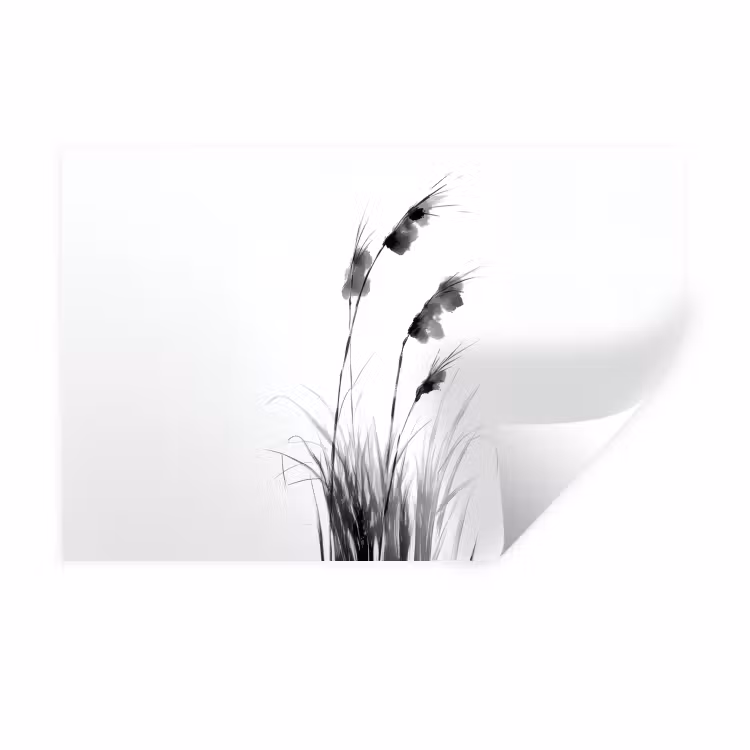 Minimalistisch - Stelen - Wit Muursticker klein -3d