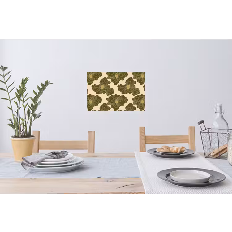 Modern - Abstract - Groen Muursticker klein 286 -eettafel