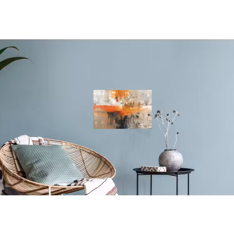 Moderne kunst - Abstract - Goud - Grijs Muursticker klein -plant