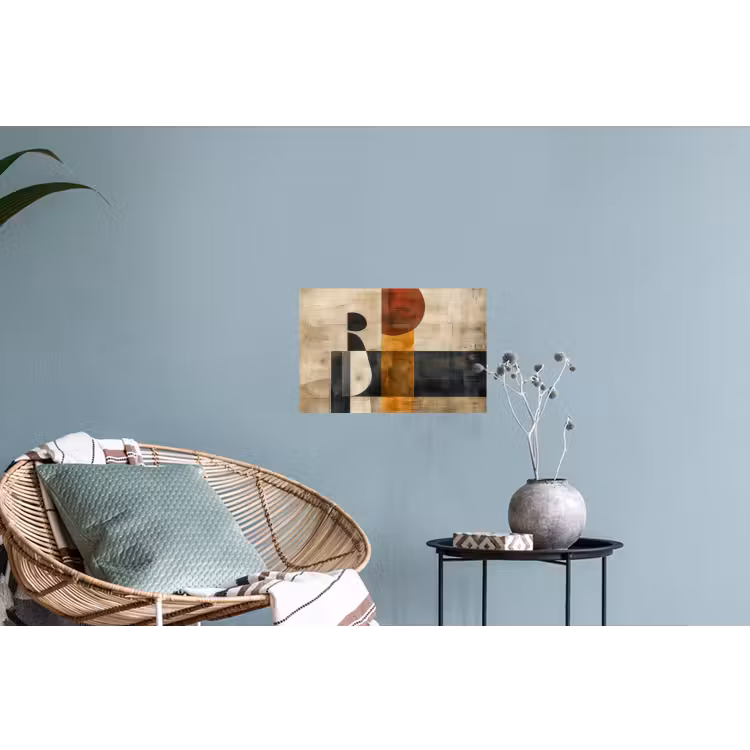 Modern - Kunst - Beige - Industrieel Muursticker klein -plant