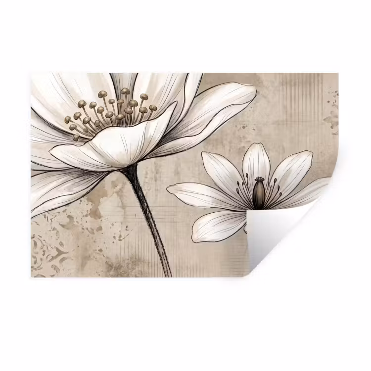 Modern - Design - Wit Muursticker klein -3d