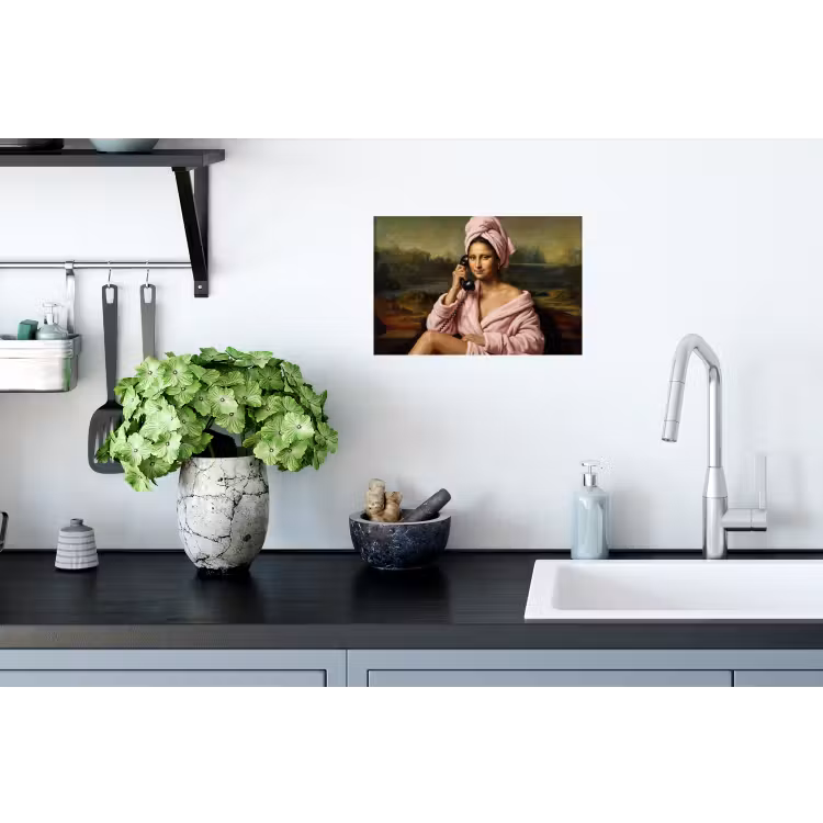 Mona - Klassiek - Roze Muursticker klein -keuken