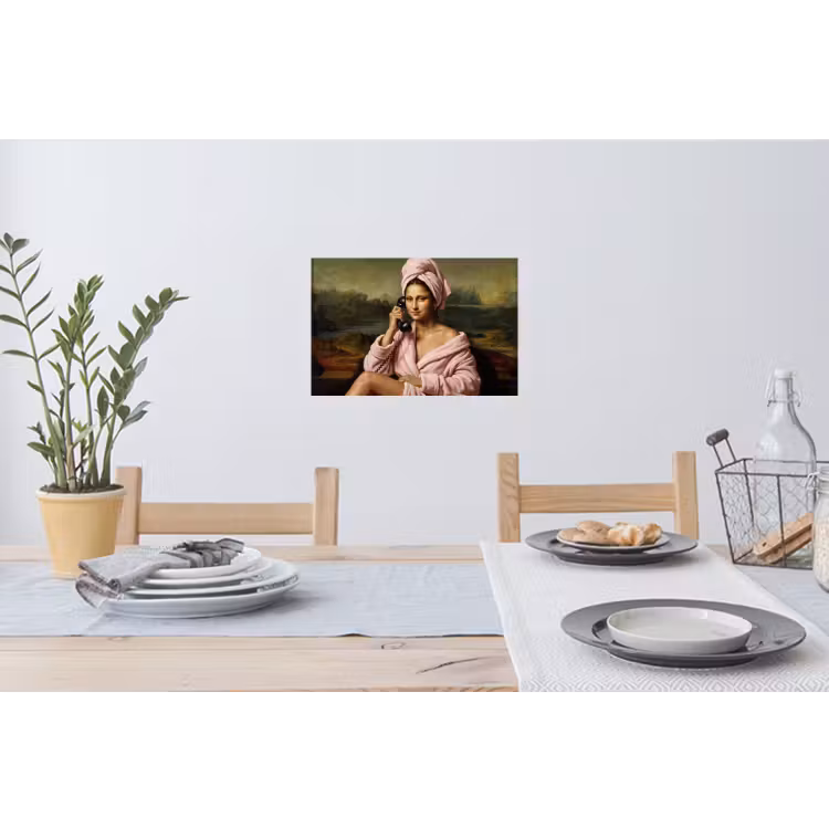 Mona - Klassiek - Roze Muursticker klein -eettafel