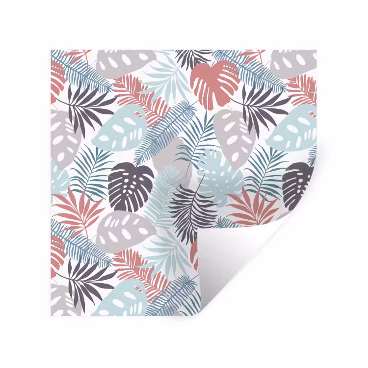Monstera - Pastel - Bladeren - Tropical Muursticker klein -3d