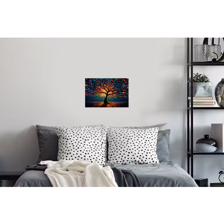 Mozaïek - Kleurrijk - Boom - Takken Muursticker klein -slaapkamer