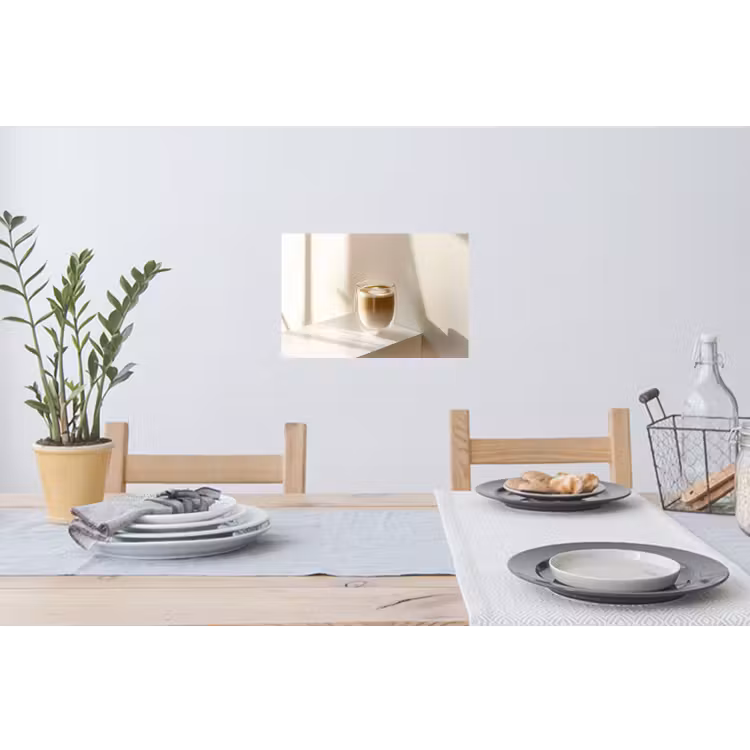 Mok - Latte - Minimalistisch - Schaduw Muursticker klein -eettafel