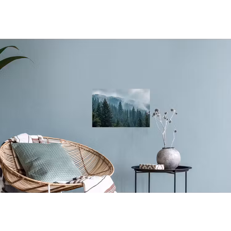 Naaldwoud - Bergen - Mist Muursticker klein -plant